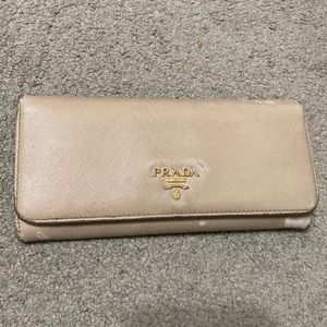 Prada Saffiano Large blush Wallet